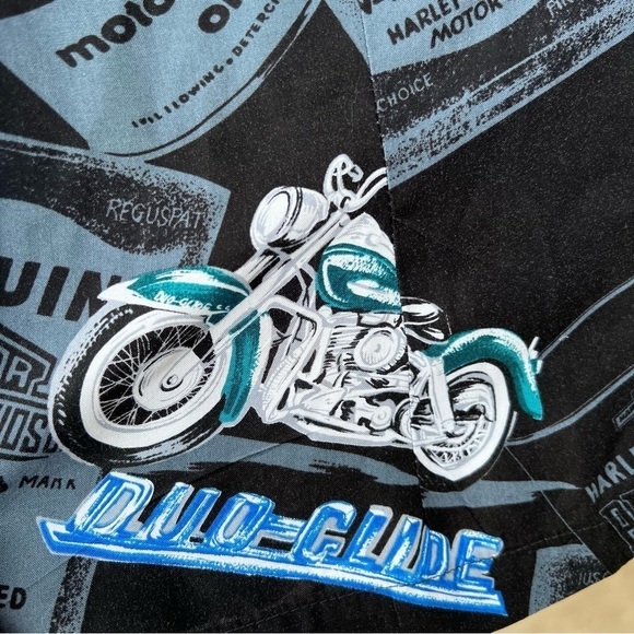 Vintage Harley-Davidson x Tori Richard Button Front Sleeveless Top Medium Hawaii - Picture 9 of 13